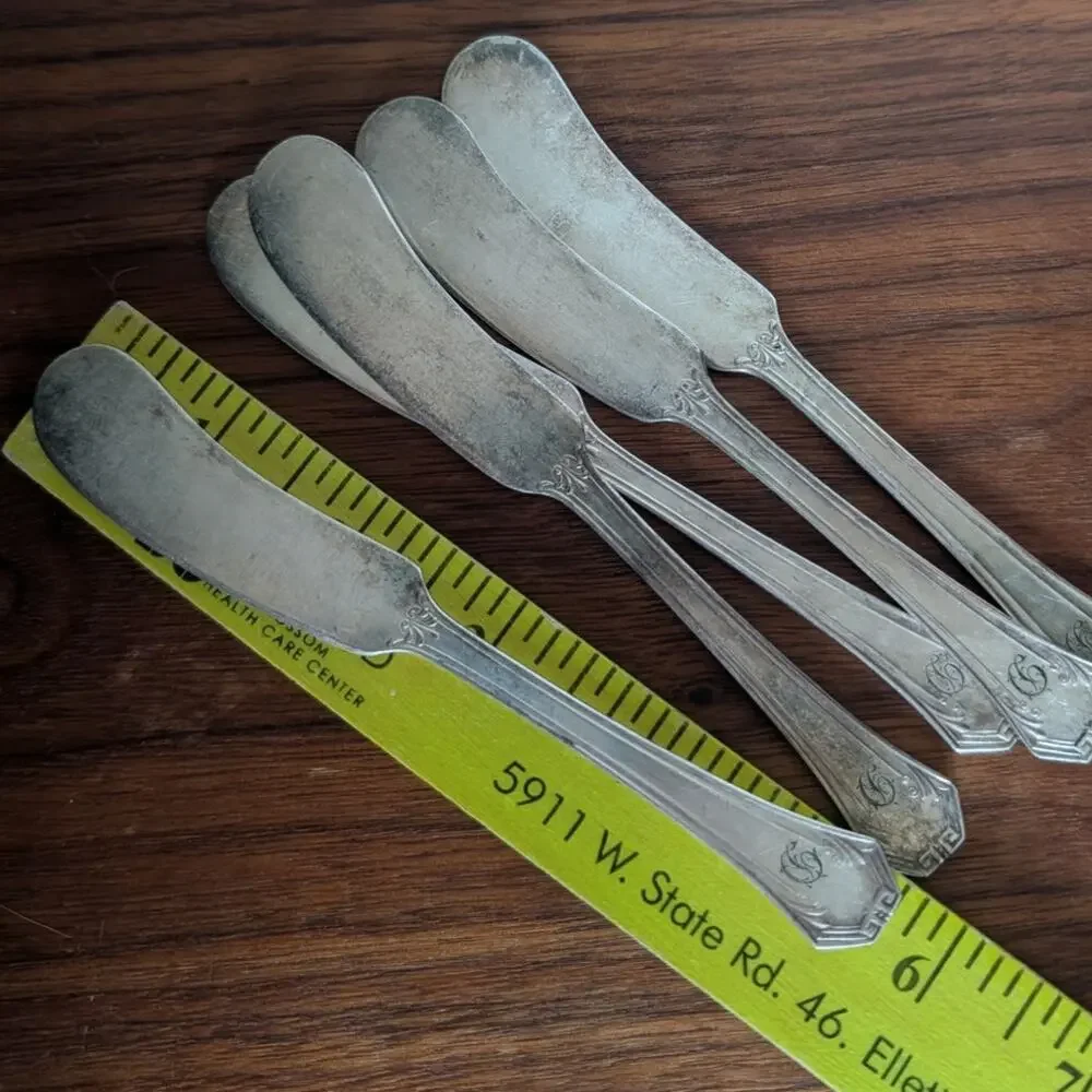 Reed & Barton Pompeian Butter Spreaders - set of 5, 5 3/4